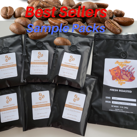 Best Sellers Sample Pack: 6Bean, Cowboy, Breakfast, Peru, Mexico, Bali