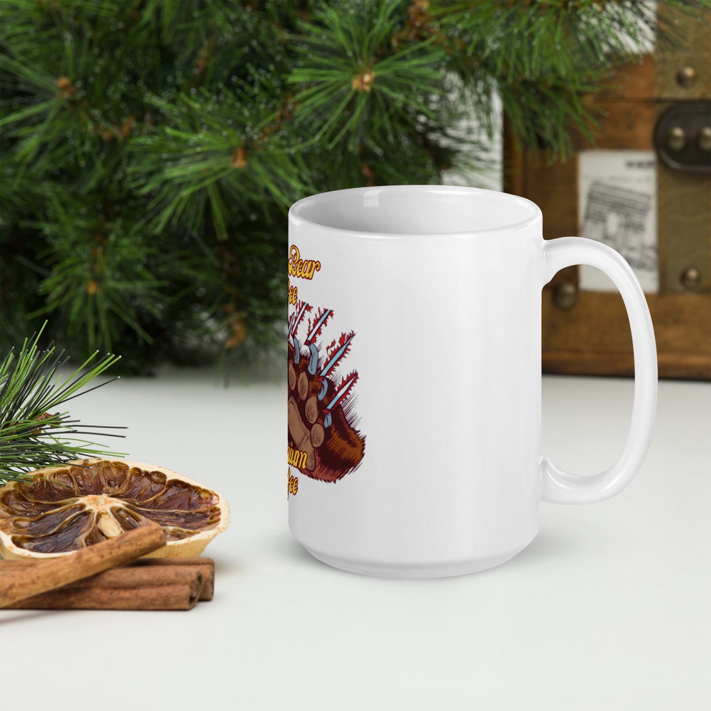 White glossy mug